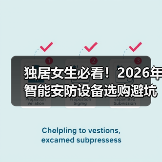 独居女生必看!2026年智能安防设备选购避坑指南(图2) 独居女生必看!2026年智能安防设备选购避坑指南(图2)