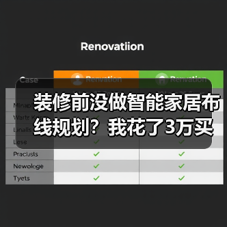 装修前没做智能家居布线规划?我花了3万买来的教训(图1) 装修前没做智能家居布线规划?我花了3万买来的教训(图1)